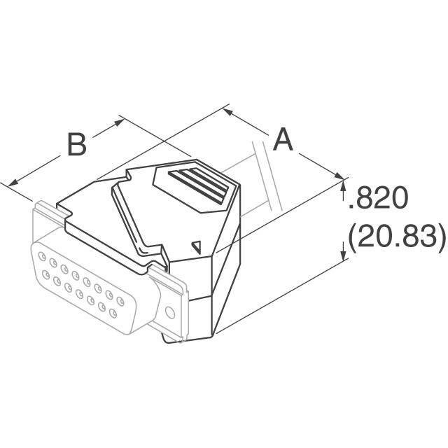 745306-1 TE Connectivity AMP Connectors  Carcasas traseras para conectores D-Sub en forma de D